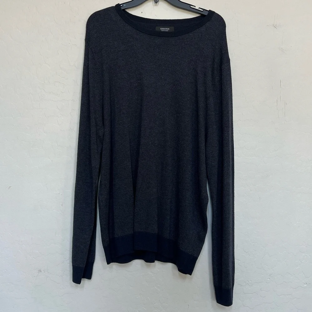 NORDSTROM Bird's Eye Crewneck Sweater
